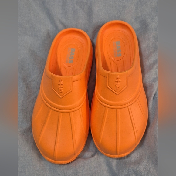 Brand New BASS OUTDOOR Men's Comfy Field Slide Slipper Flamingo Orange - Picture 6 of 9